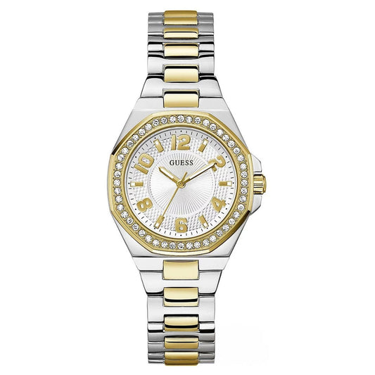 Guess Women's 34mm Contessa Quartz Crystal Bezel Two-Tone Bracelet Watch