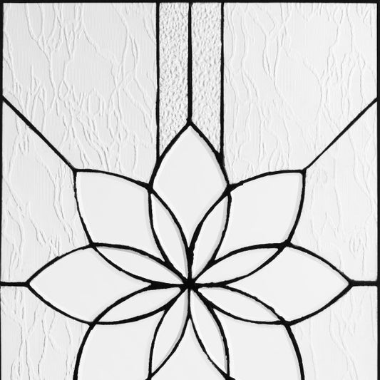 Tiffany-Style Lighting 18" Clear Floral Glass Window Panel