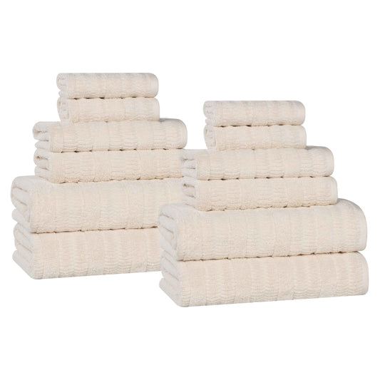 Superior "Mika" Cotton 12-Piece Towel Set