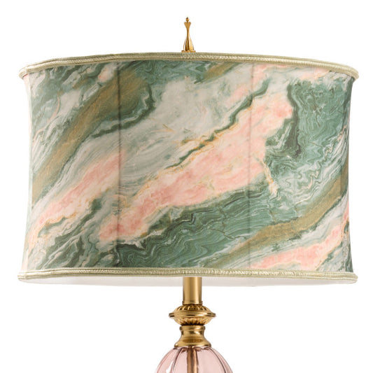 Tiffany-Style Lighting 33" Romance Drum Shade Geometric Glass Table Lamp