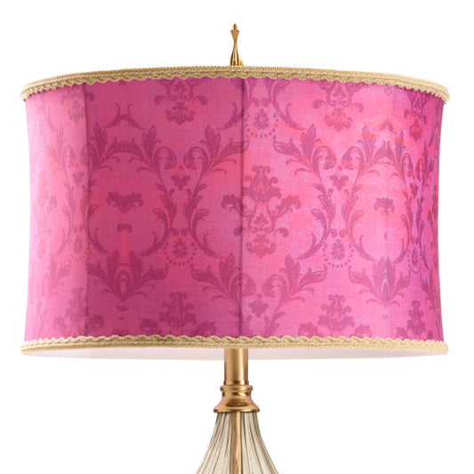 Tiffany-Style Lighting 30.5" Colette Drum Shade Geometric Glass Table Lamp