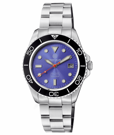 Deep Blue 42mm Pro Diver 200 Automatic Bracelet Watch – ShopHQ