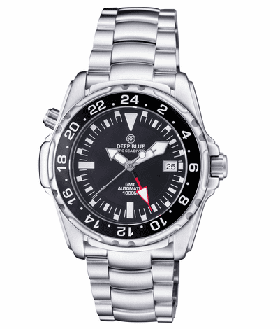 Deep Blue 45mm Pro Sea Diver Expedition Automatic GMT Ceramic Bezel Bracelet Watch