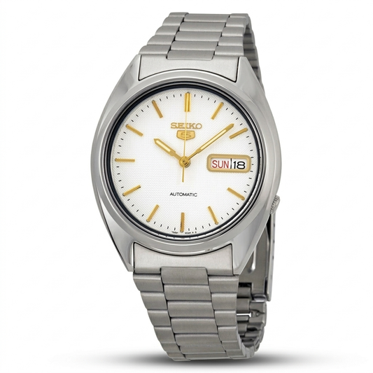 Seiko Men's Classic 37mm Quartz Date & Day Silvertone Bracelet Watch