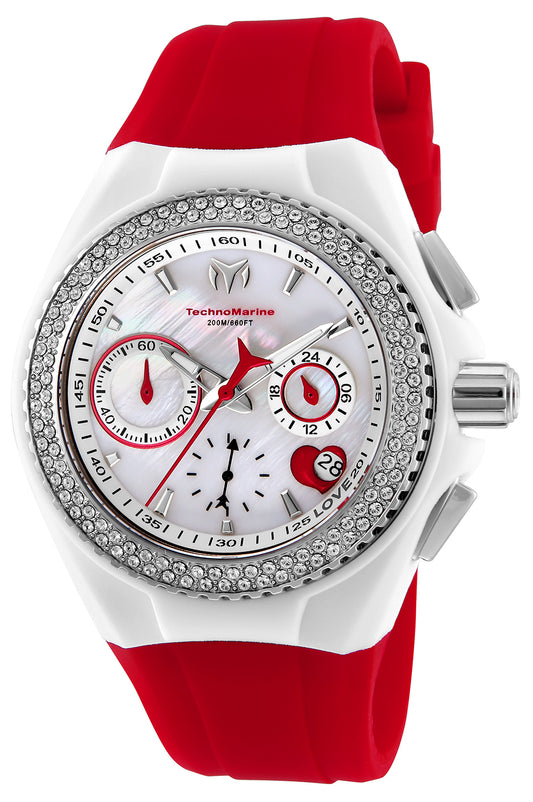 TechnoMarine Women's 40mm Cruise Valentine Quartz Crystal Accented Interchangeable Strap Watch