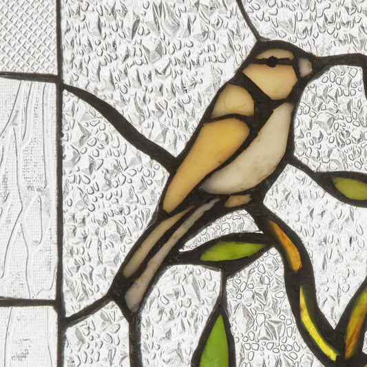 Tiffany-Style Lighting 14" Birds in a Lemon Tree Stained Glass Decorative Window Panel
