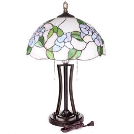 Tiffany-Style Lighting 24.75" Tula Bowl Shade Stained Glass Table Lamp