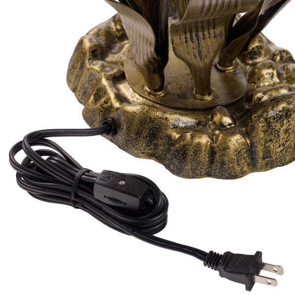 Tiffany-Style Lighting 20"H Hand Blown Glass 5 Calla Lily Uplight Accent Lamp