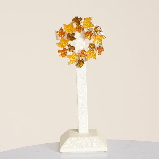 Christopher & Banks Textured Leaf Wreath Pin