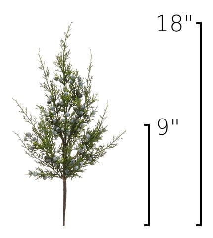 18" Faux Juniper Berry Greenery Stem