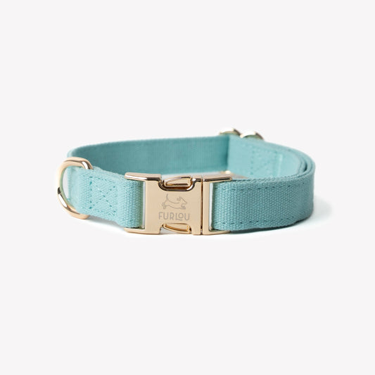 Furlou Blue Canvas Dog Collar Choice of Size