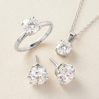 Peace Jewelers 14K Gold Lab-Grown Diamond Solitaire 3-Piece Suite