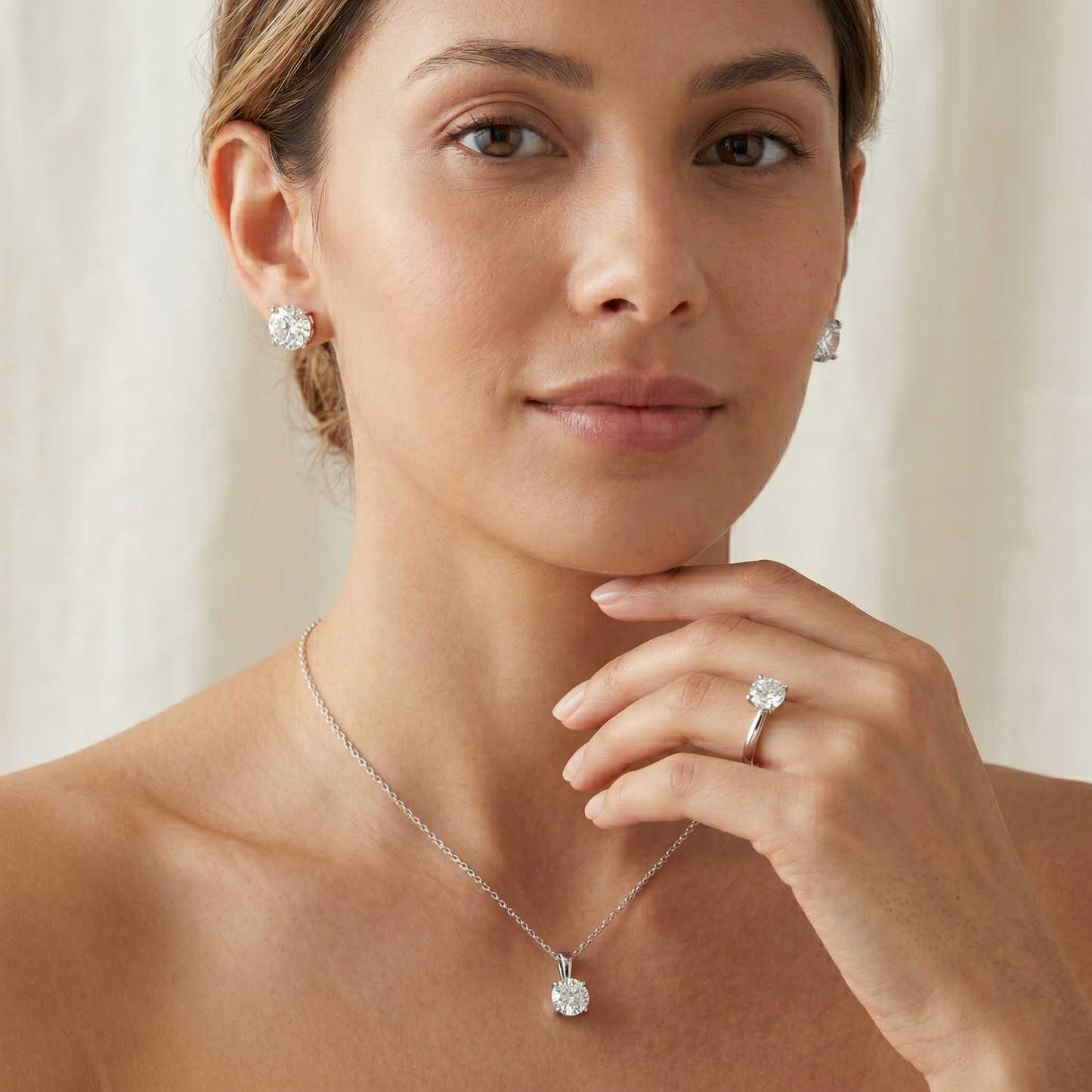 Peace Jewelers 14K Gold Lab-Grown Diamond Solitaire 3-Piece Suite
