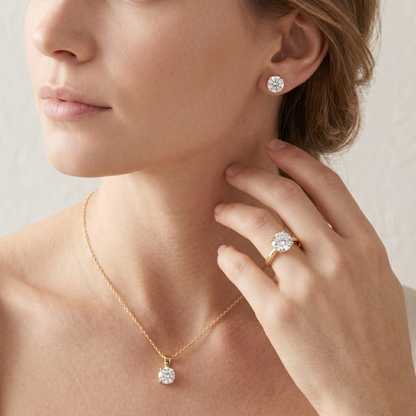 Peace Jewelers 14K Gold Lab-Grown Diamond Solitaire 3-Piece Suite