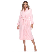 White Mark Women's Cozy Lounge Robe