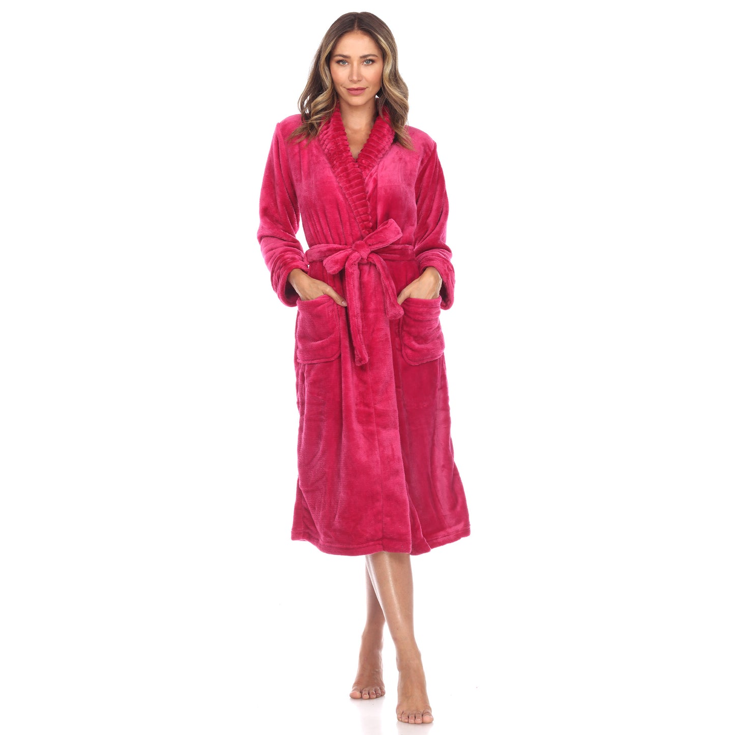 White Mark Women's Cozy Lounge Robe