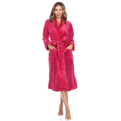 White Mark Women's Cozy Lounge Robe