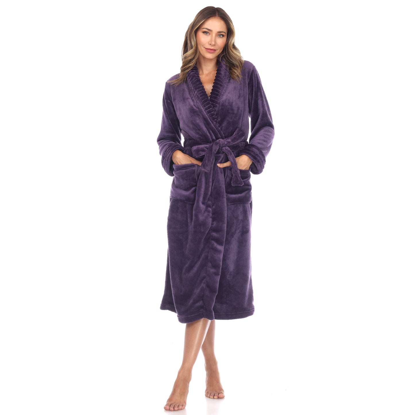 White Mark Women's Cozy Lounge Robe