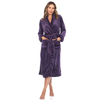 White Mark Women's Cozy Lounge Robe