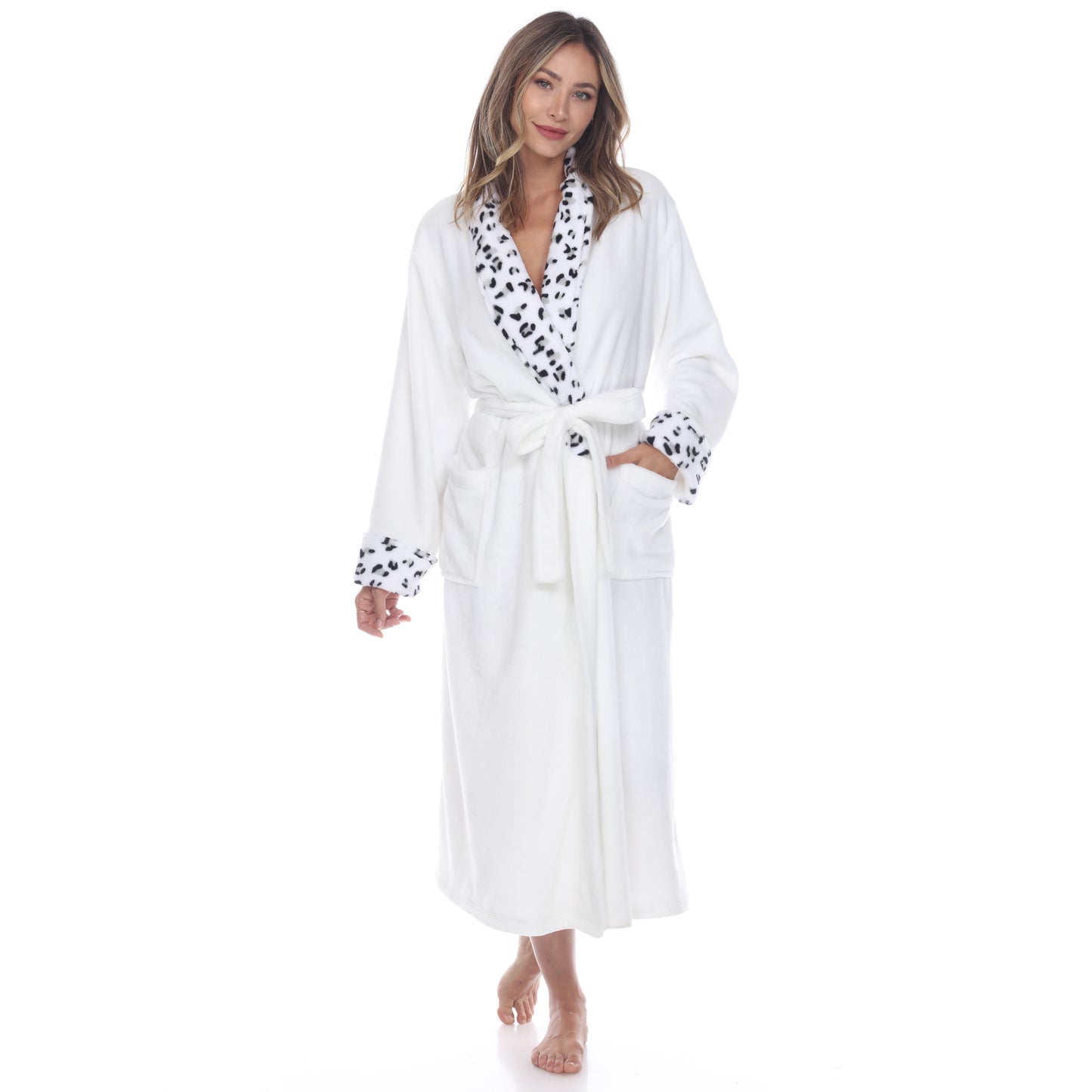 White Mark Women's Cozy Lounge Robe