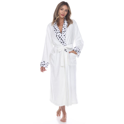 White Mark Women's Cozy Lounge Robe