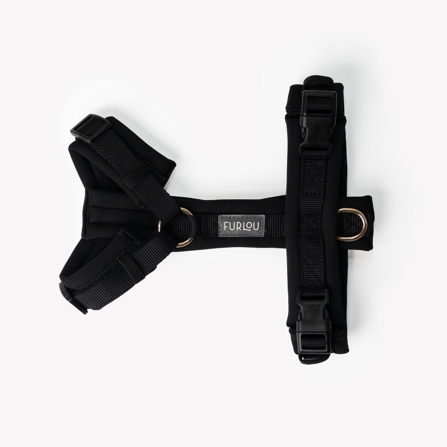 Furlou Black Comfort Dog Harness Choice of Size