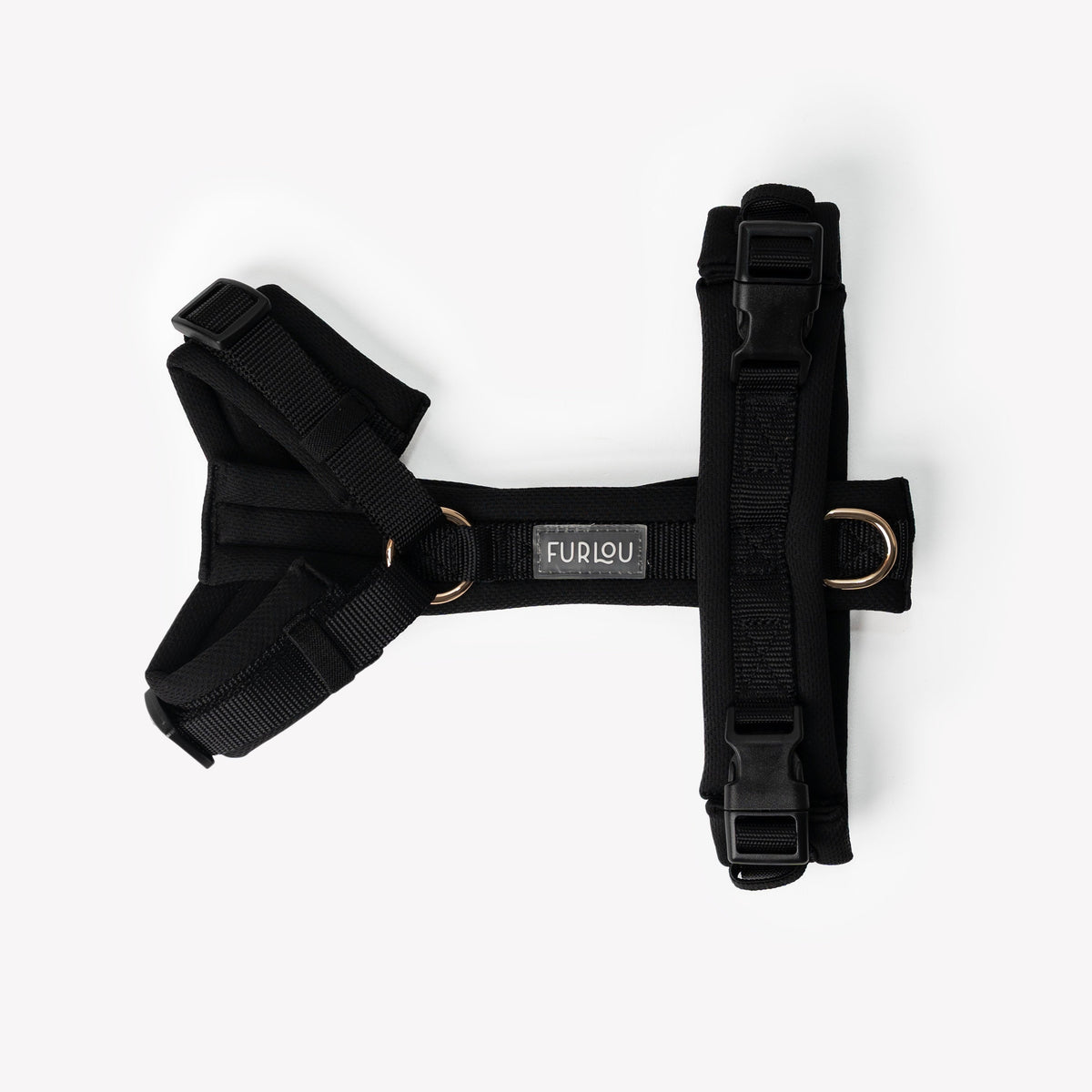 Furlou Black Comfort Dog Harness Choice of Size
