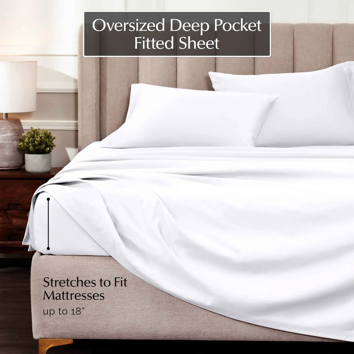 Superior 1000 Thread Count Egyptian Cotton Sateen Solid 4-Piece Sheet Set