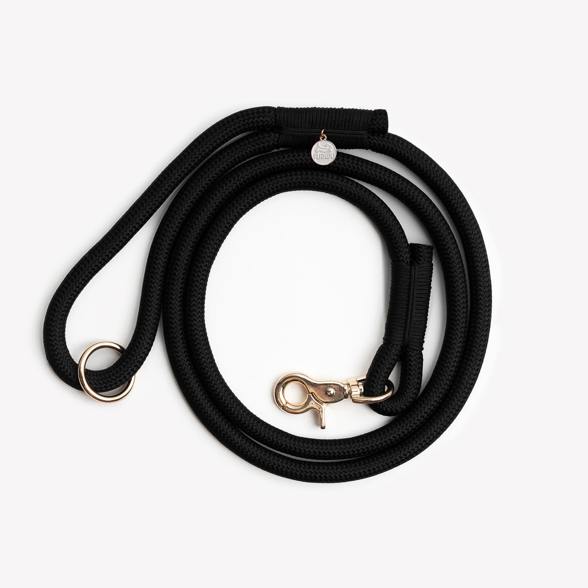 Furlou Black 5ft Braided Rope Leash