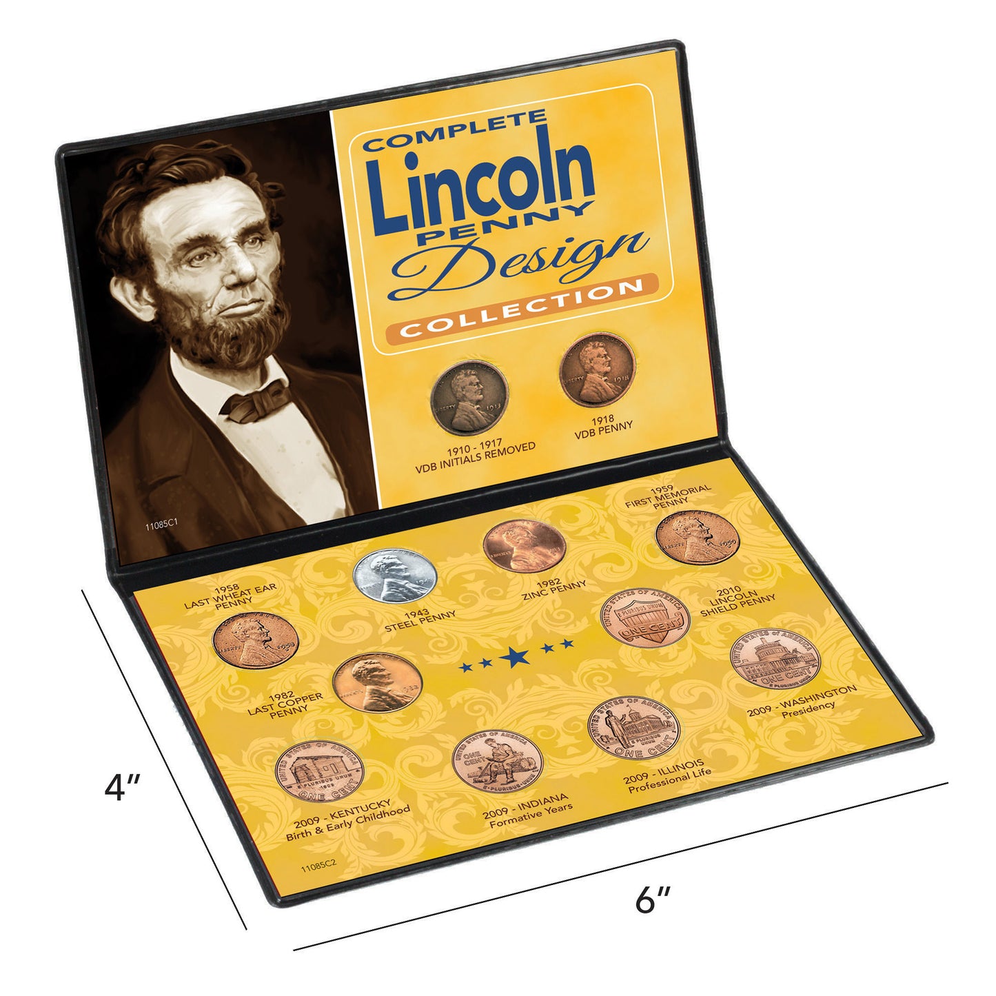 12-Piece Lincoln Penny Design Coin Collection
