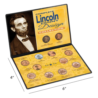 12-Piece Lincoln Penny Design Coin Collection