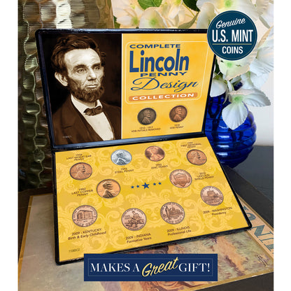 12-Piece Lincoln Penny Design Coin Collection