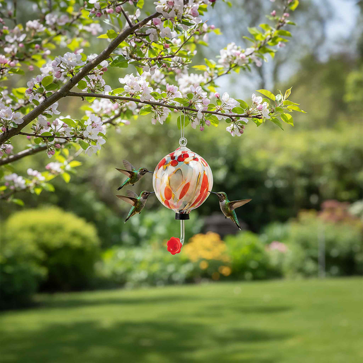 Glass Eye Studio Handblown Glass Bird Feeder