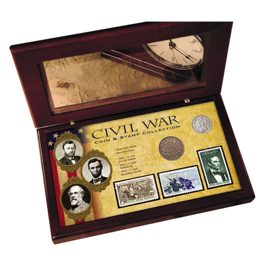 5-Piece Civil War Coin & Stamp Collection Boxed Set