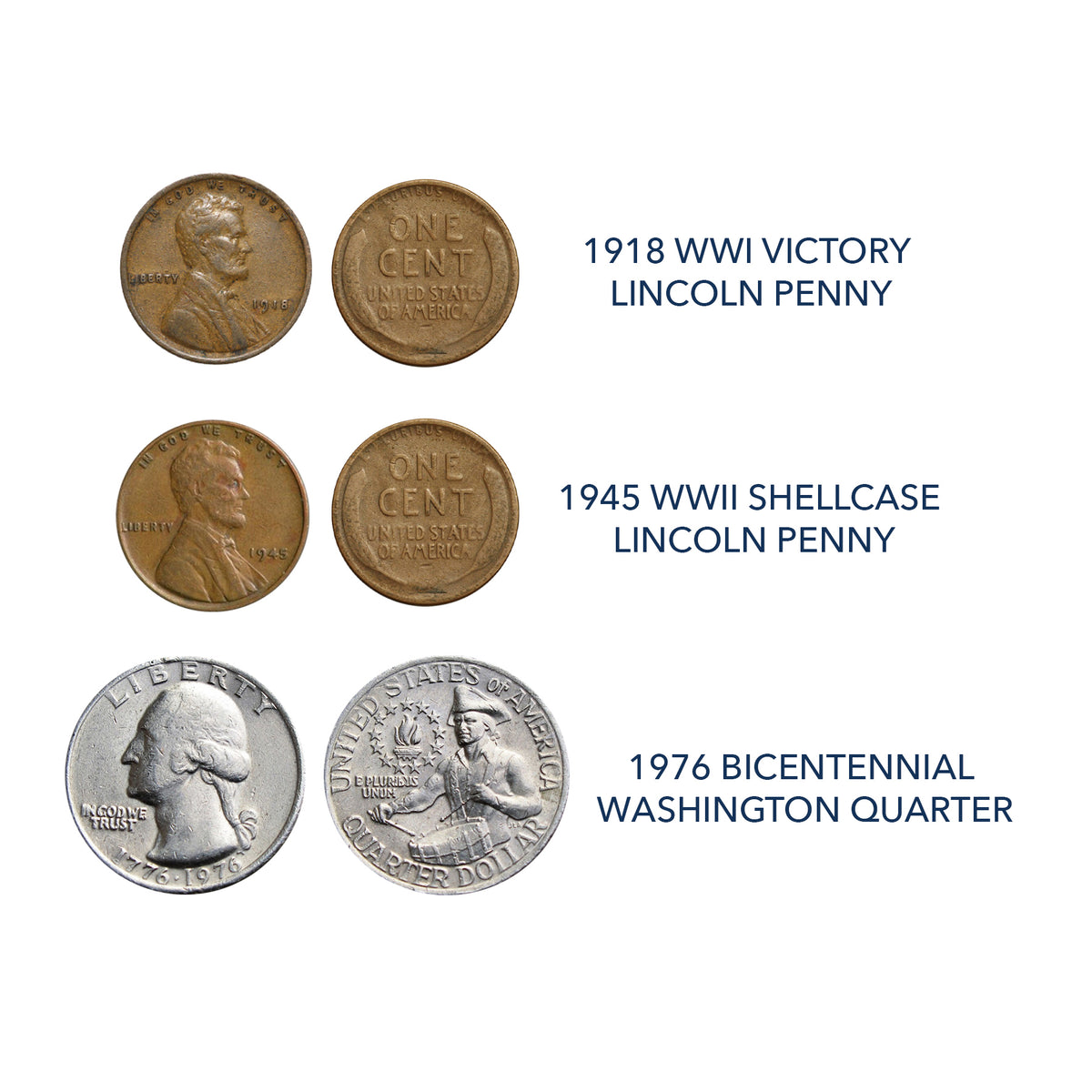 3-Piece Important Events in American History US Coin Collection