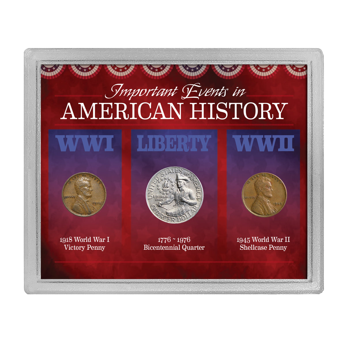 3-Piece Important Events in American History US Coin Collection