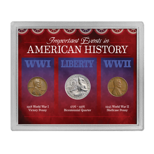 3-Piece Important Events in American History US Coin Collection