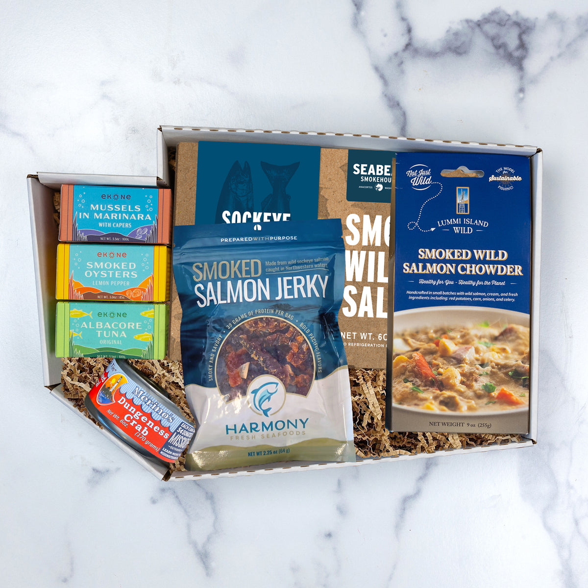 Made in Washington 7-Piece Captain's Catch Gourmet Food Gift Box