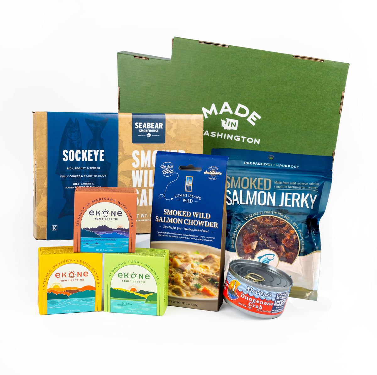 Made in Washington 7-Piece Captain's Catch Gourmet Food Gift Box