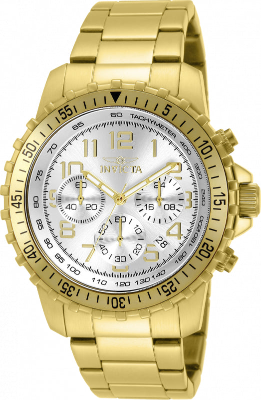 Invicta Men's 45mm Specialty Quartz Chronograph Silvertone Dial Bracelet Watch