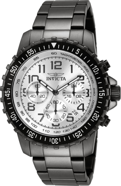 Invicta Men's 45mm Specialty Quartz Chronograph Silvertone Dial Bracelet Watch