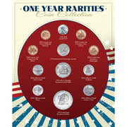One Year Rarities U.S. Coin Collection with Display Card