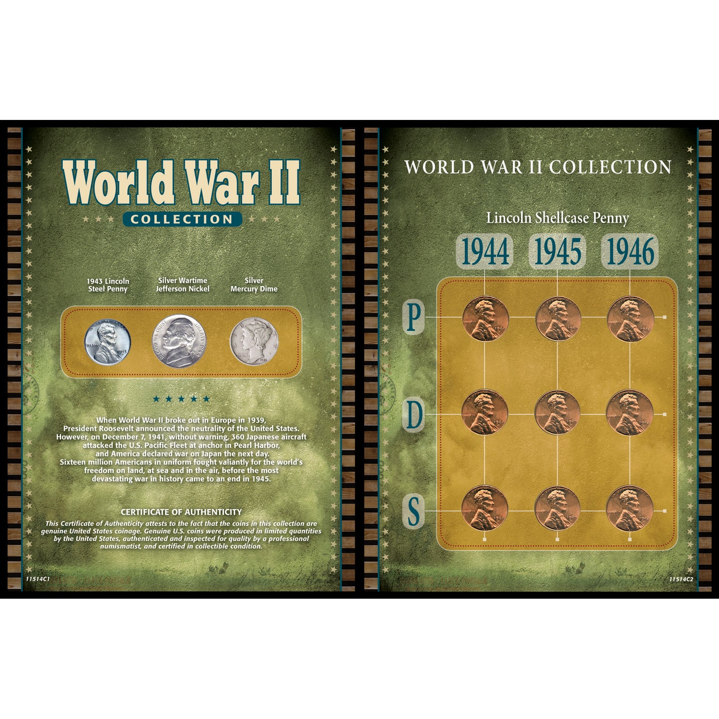 12-Piece World War II Coin Collection
