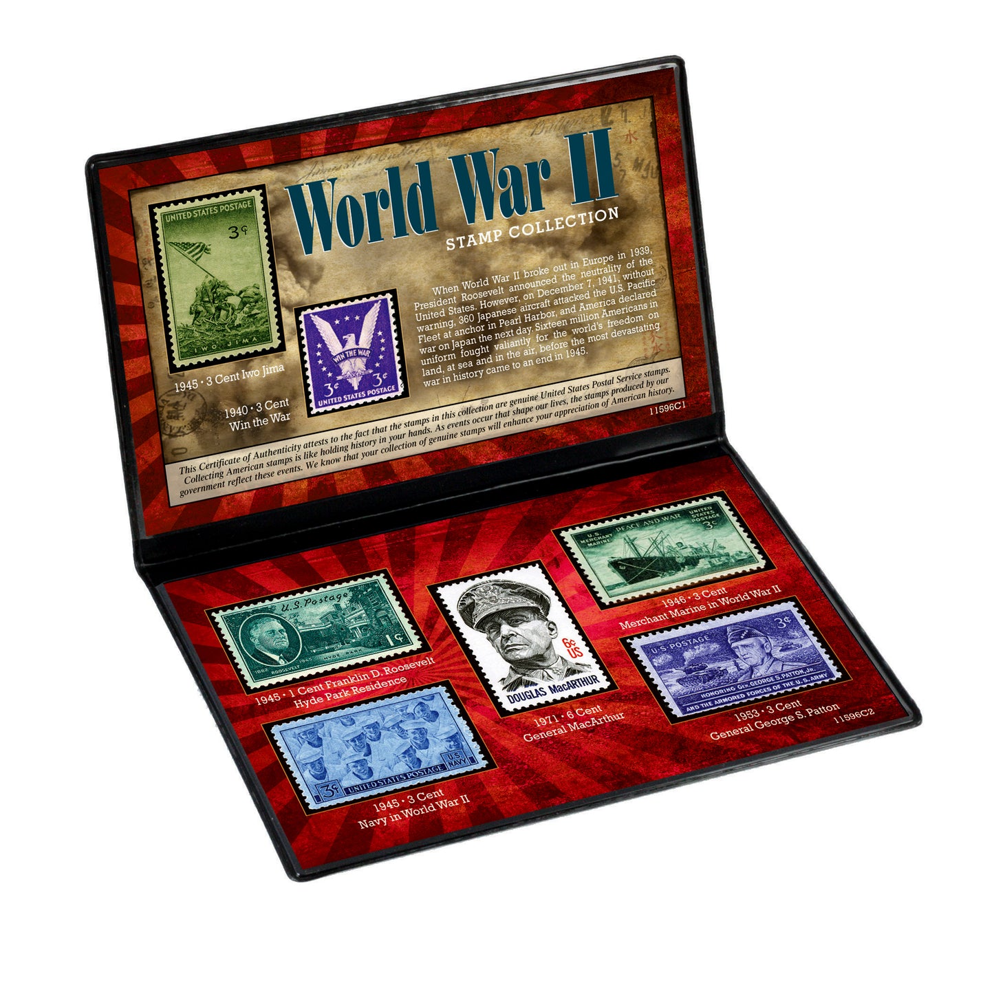 7-Piece World War II Stamp Collection