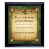 Three Irish Blessings with 4 Lucky Irish Pennies 16" x 14" Wall Frame