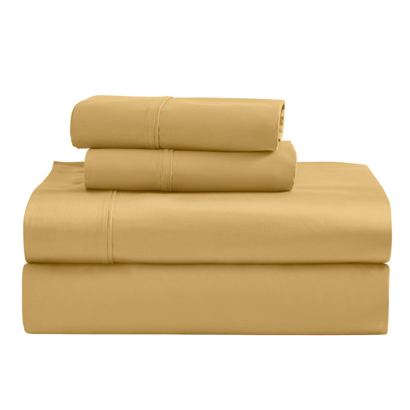 Superior 1200 Thread Count Egyptian Cotton Sateen Solid 4-Piece Sheet Set