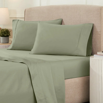 Superior 1200 Thread Count Egyptian Cotton Sateen Solid 4-Piece Sheet Set