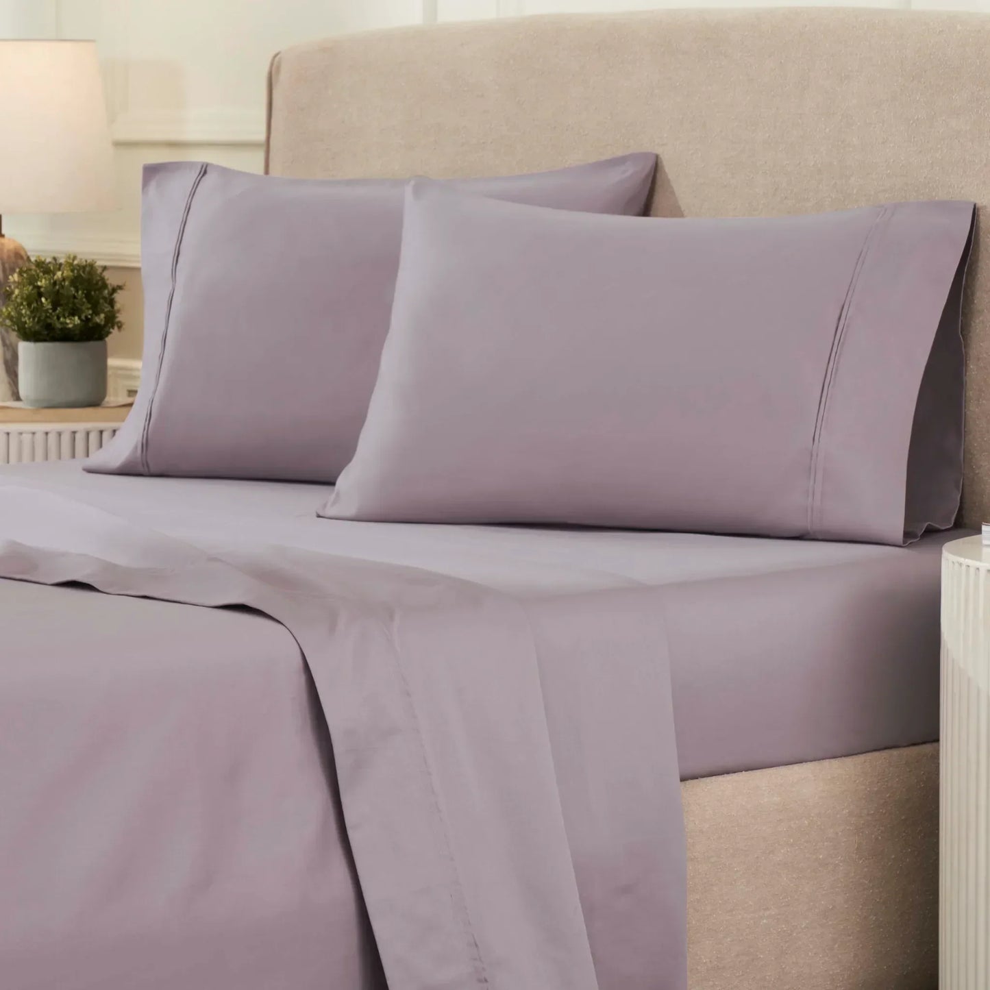 Superior 1200 Thread Count Egyptian Cotton Sateen Solid 4-Piece Sheet Set