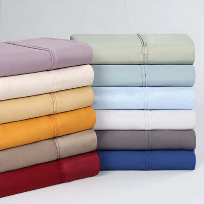 Superior 1200 Thread Count Egyptian Cotton Sateen Solid 4-Piece Sheet Set