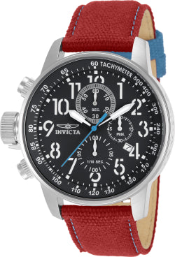 Invicta Men's 46mm I-Force Quartz Chronograph Leather Strap Watch